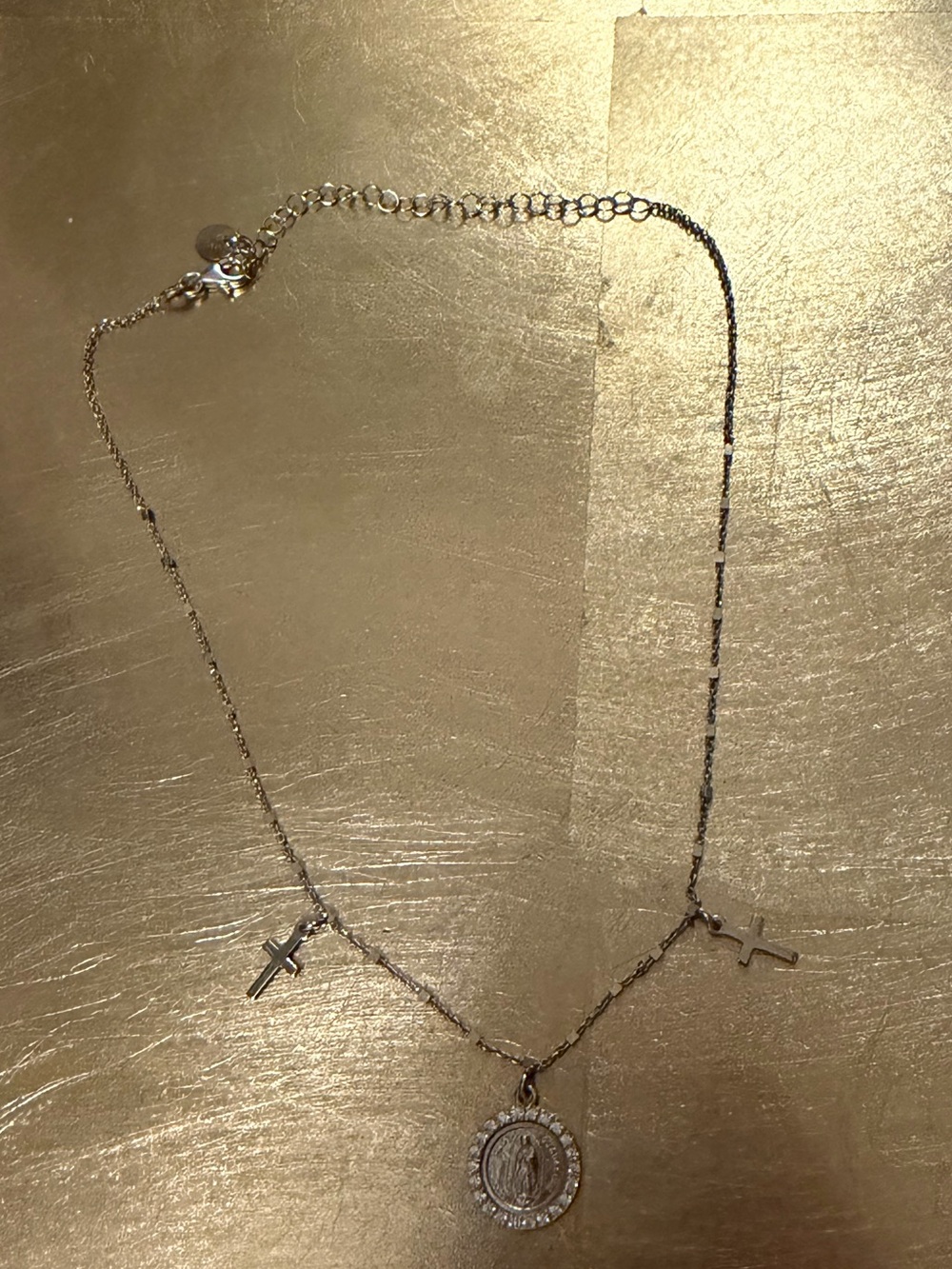 The M Jewelers The Three Medal Pave Choker Necklace